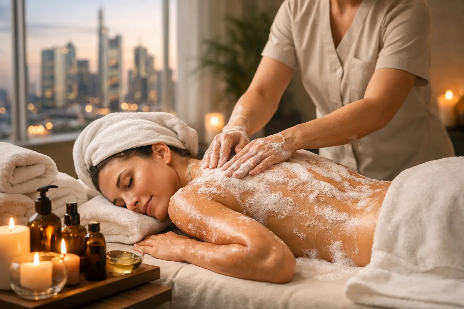 Dusche Seifenmassage Frankfurt erleben