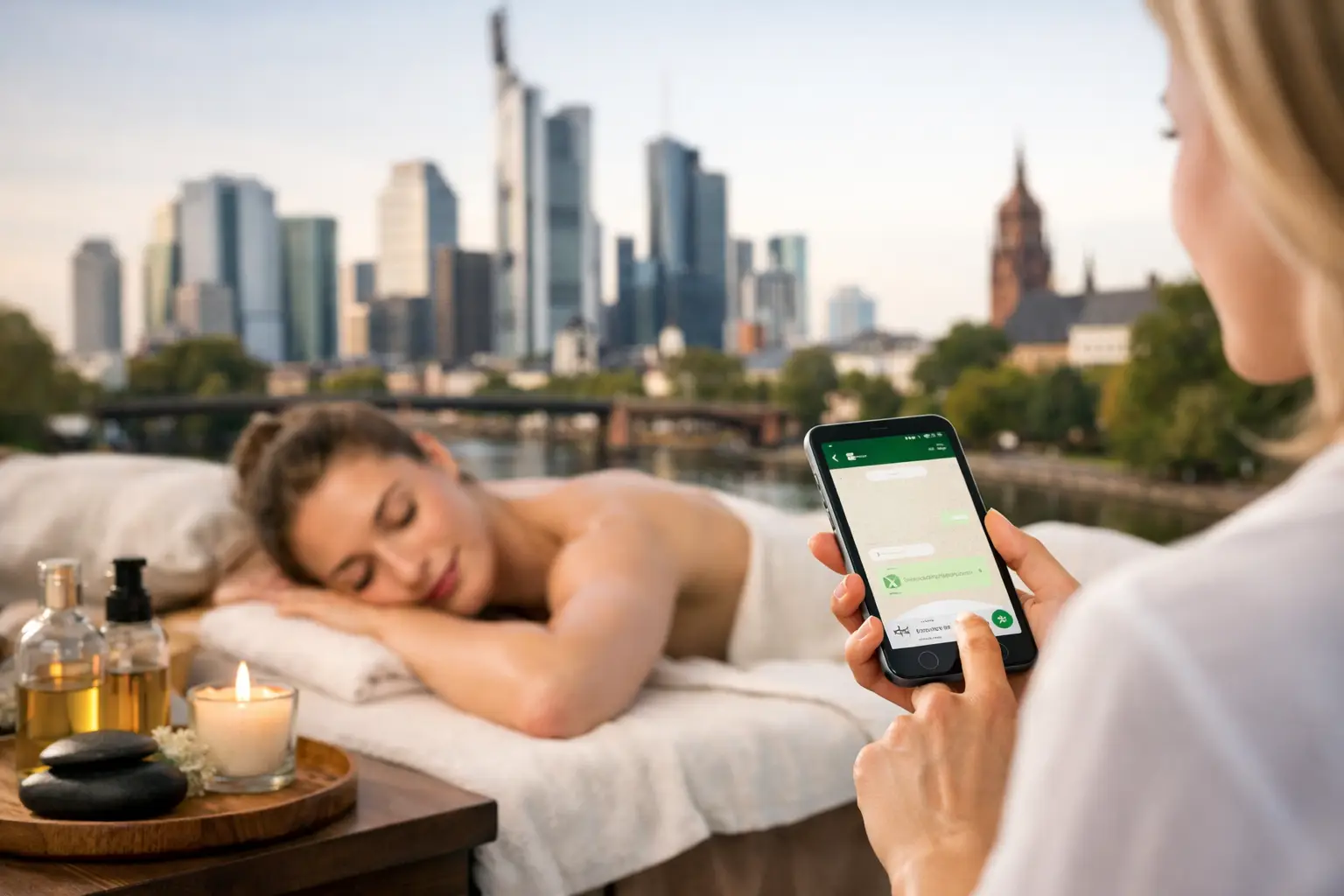 Direkte WhatsApp Buchung Massage in Frankfurt