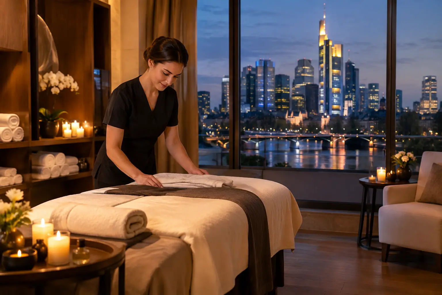 Beispiel für einen Premium Massageabend in Frankfurt