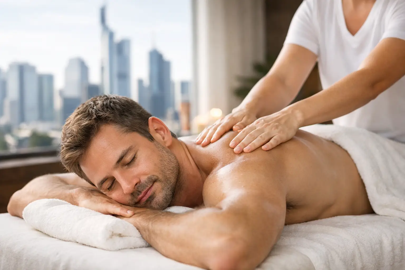 Massage für Stressabbau bei Männern in Frankfurt